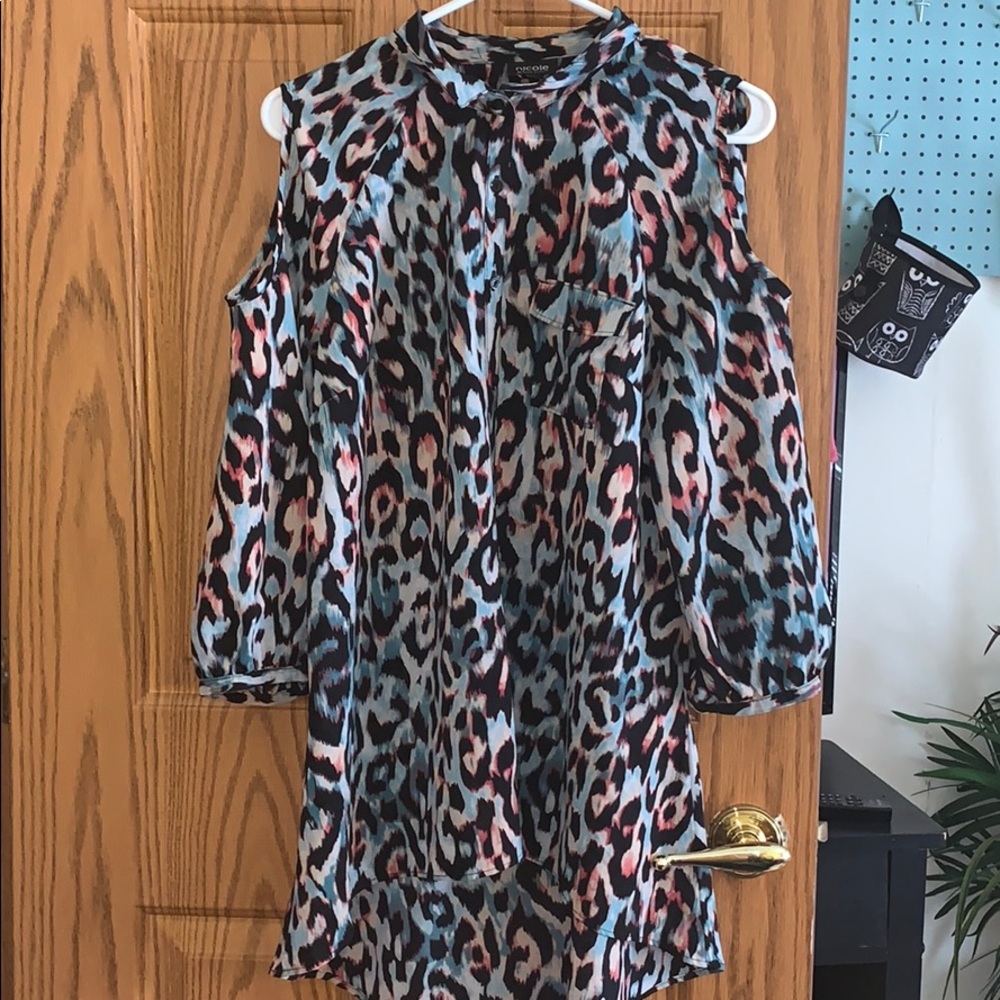 cheetah print nicole blouse